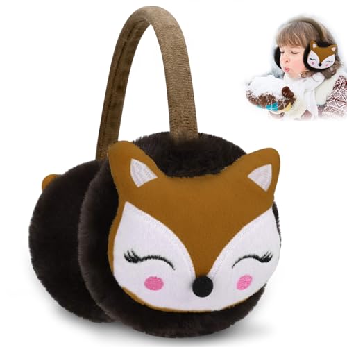 Uoimky Ohrenwärmer Kinder, Ohrenschützer Kinder Winter Cartoon Fuchs Motiv Ohrenwärmer Winddicht Warm Flauschig Einstellbar Plüsch Ohrenschützer für Mädchen, Braun Uoimky Ohrenwärmer Kinder, Ohrenschützer Kinder Winter Cartoon Fuchs Motiv Ohrenwärmer Winddicht Warm Flauschig Einstellbar Plüsch Ohrenschützer für Mädchen, Braun von Uoimky