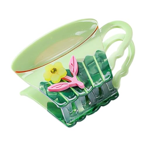 Acetat Haarklammern, Kreative Teekanne Haarklammer Neuheit Acetat Haarspange Rutschfeste Klaue Clip Haar Styling Zubehör Teekanne Haarklammer Acetat Haarspange für Frauen Frauen Haarklammer von Uonguon