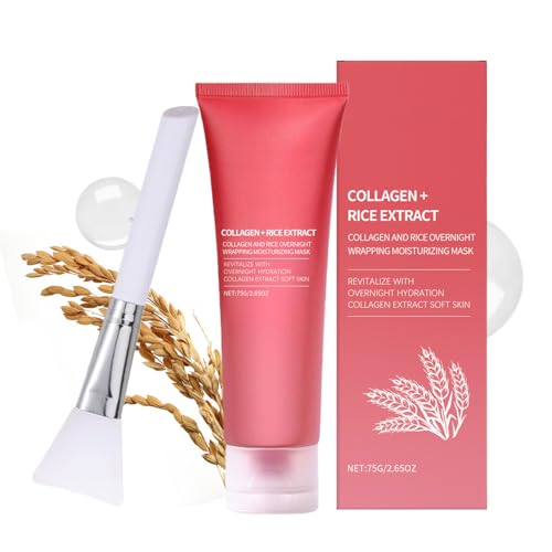 Hydrating Face Masque, Tightening Peel Off Mask with Moisturizing Formula and Soft Brush Applicator, Nourishing Facial Personal Care for Dry Skin Girls Women Travel Night Winter Events von Uonguon