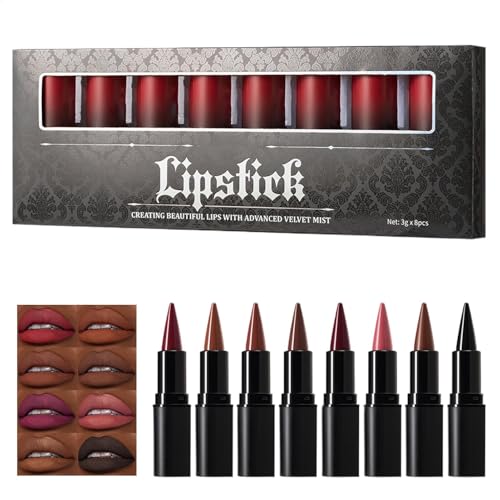 Lipliner Pencils, 8-Color Gradient Lipstick Set, Smudge-Proof Makeup, High-Pigmented Plumping Lip Cosmetics, Long-Lasting and Versatile, Perfect for Women’s Daily Makeup von Uonguon