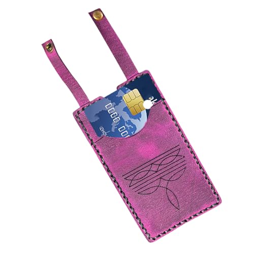 Uonguon Credit Card Holder, Leather Small Wallets with Snap Fastening, 2.99x4.02 inches Handmade Slim Boot Shaped Coin Pocket Purse, Ideal for Cash Keys Travel Men Women Pocket Organizer von Uonguon