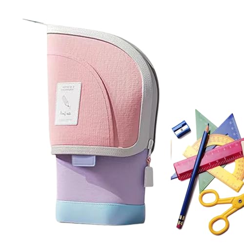 Uonguon Pencil Case Organizer, Desktop Pencil Pouch Pen Holder, 5.12sx3.15x8.66 Inches Large Capacity Retractable Storage Bag for Desk Accessories, Stationery Supplies, Work and School von Uonguon