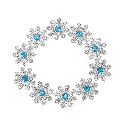 Uonlytech 30 Stücke Strass Anhänger Charm für Selbstgemacht Schmuckherstellung Flatback Schneeflocken Zirkonia Knöpfe für Hochzeiten Haarschmuck Geschenkdekoration von Uonlytech