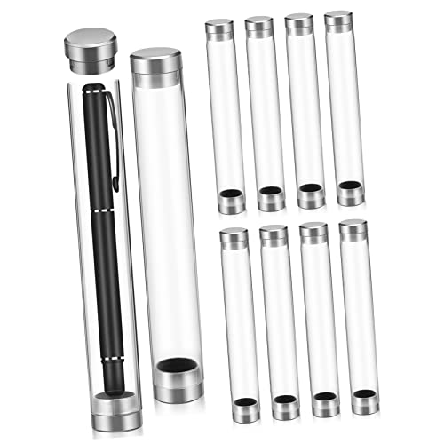 Uonlytech 1 Satz Zylindrische Stiftbox Einzelner Stift Stiftrohr Einzelne Federtasche Veranstalter Federmäppchen Transparenter Stiftkoffer Stifthalter Acryl 10 Stück von Uonlytech
