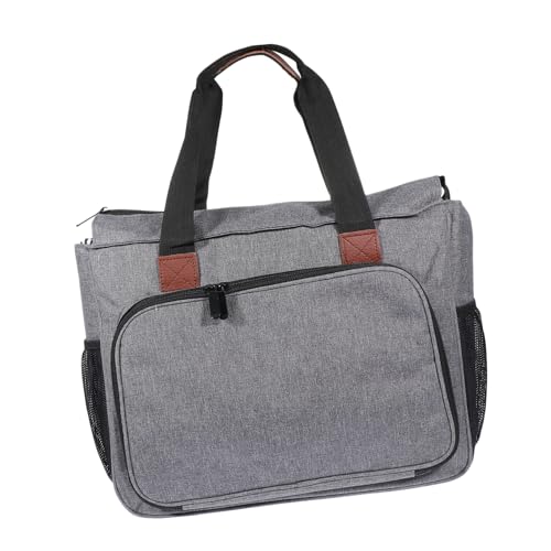 Uonlytech 1 Stück Aufbewahrungstasche Stich Bausatz Handwerk Einkaufstasche Garn Speicherorganisator Nähen Tasche mit großem Fassungsvermögen Haushaltsbeutel 600d Oxford-Stoff Grau von Uonlytech
