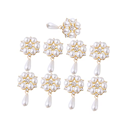 Uonlytech 10stücke Goldene Perlen Aufnäher Diy Schuh Schmuck Zubehör Aus Legierung Perlenaufkleber Perlenaufnäher Ornament Schuhzubehör von Uonlytech