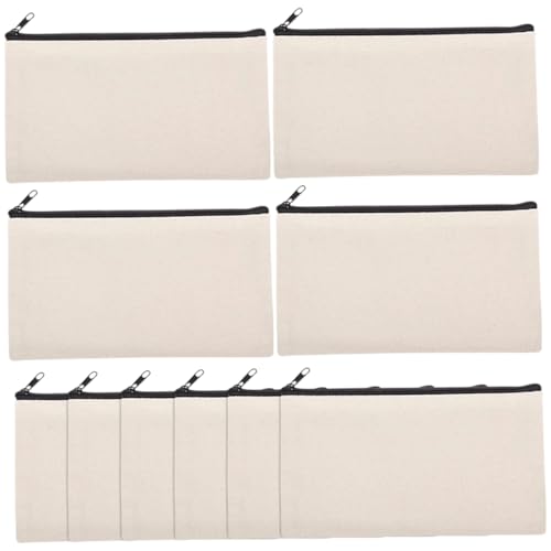 Uonlytech 10stücke Make-up-Tasche Aus Segeltuch Sublimations- Reißverschlusstasche Wärmeübertragungs-Tasche DIY-basteltasche Kosmetiktasche Kreative-Geschenkidee von Uonlytech