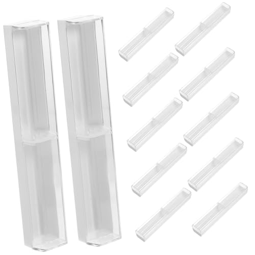 Uonlytech 12 Stück Teiliges Halbtransparente Kunststoff Pen Boxen Leichte Stiftaufbewahrung mit Geschenkverpackung Kompakte Stiftboxen für Einzelstifte als Geschenkbox für Füllfederhalter von Uonlytech