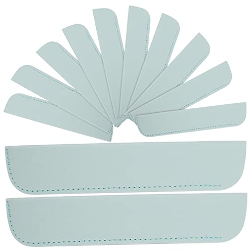 Uonlytech 12 Stück Teiliges Set PU Stiftetui Schutztasche für Füllfederhalter und Kugelschreiber und Kratzfest für Unterwegs Hellblau von Uonlytech