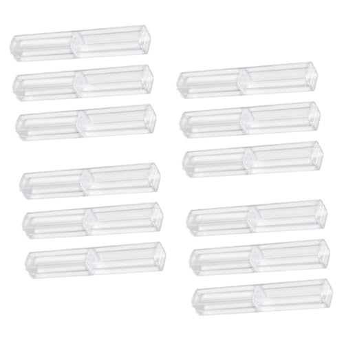 Uonlytech 12 Stück Teiliges Transparentes Tragbares Federmäppchen aus Kunststoff Praktische Glatte Aufbewahrungsbox für Stifte und Schreibwaren Multifunktional für Schule Büro und Zuhause von Uonlytech