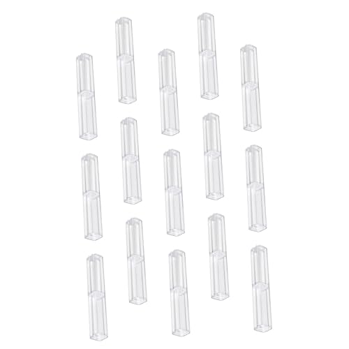 Uonlytech 15Stücke Teiliges Transparentes Kugelschreiber Stiftbox für Schule und Büro Robuste Kunststoffaufbewahrung für Stifte Gelstifte von Uonlytech