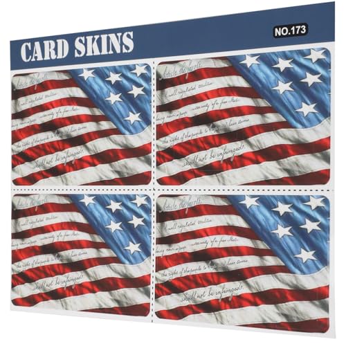 Uonlytech Aufkleber Für Kreditkarten Debitkarten Schmale PVC-kartenaufkleber Abnehmbare Aufkleber Schutz Vor Kratzern Flecken Einfache Anwendung Us-Thema von Uonlytech