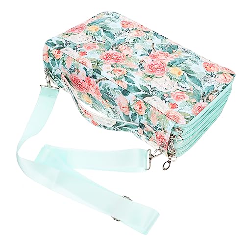 Uonlytech 1Stück Tragbare Henkel Stiftetasche Mehrschicht Federmäppchen mit 360 Löchern Große Kapazität Schreibwarentasche für Schule und Reisen von Uonlytech