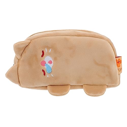 Uonlytech Katzen-federmäppchen Aus Plüsch Cartoon-Design Schreibwarenmäppchen Mit Reißverschluss Platz Für Stifte Notizblöcke Radiergummi Für Schüler Und Junge Mädchen von Uonlytech