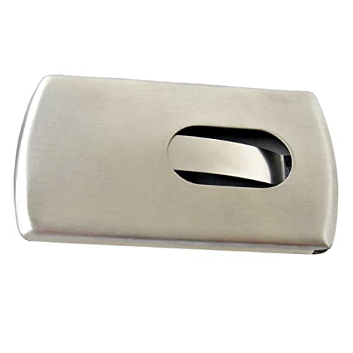 Uonlytech Tragbarer Visitenkartenhalter Aus Edelstahl Schlankes Design Für Kreditkarten Und Namensschilder Professioneller Business Case Für Männer Und Frauen von Uonlytech