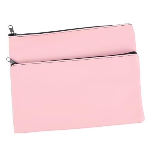 Uonlytech 2 Geldbeutel Mit Reißverschluss Bankeinzahlungsbeutel Aus Pu Leder – Geldumschläge Mit Reißverschluss Für Bankbedarf Und Die Tägliche Aufbewahrung von Uonlytech