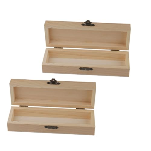 Uonlytech 2 Pcs Holz Bleistift Fall Bleistift Lock Fall Bambus von Uonlytech