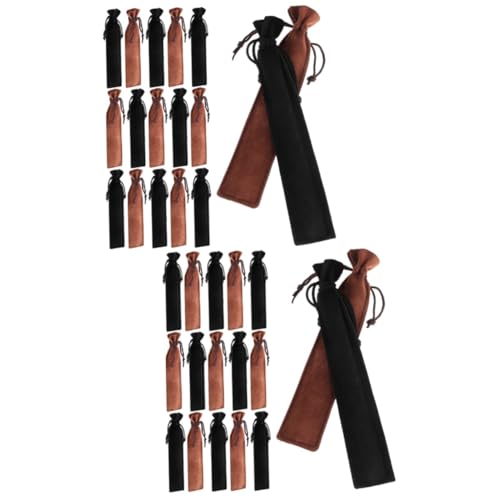 Uonlytech 2 Sätze Bleistiftbeutelgeschenk Einzel Brunnen Mit Tasche Leinen Favorisieren Kordelstring Party Baumwolle Kleines Federmäppchen Süßes Stifteetui Samt 20 Stück * 2 von Uonlytech