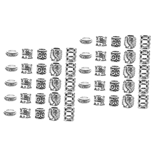 Uonlytech 2 Sätze Haarring Haarzubehör Dreadlocks-perlen Geformt Perlen Für Haare Flechten Haarschmuck Haarzubehör Für Zöpfe Dreadlock -manschetten Metall 50 Stück * 2 Uonlytech 2 Sätze Haarring Haarzubehör Dreadlocks-perlen Geformt Perlen Für Haare Flechten Haarschmuck Haarzubehör Für Zöpfe Dreadlock -manschetten Metall 50 Stück * 2 von Uonlytech