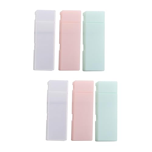 Uonlytech 2 Sätze Teiliges Bleistiftetui Halter Für Schreibwaren Halbtransparent Mit Praktischem Verschluss Für Schule Und Aufbewahrung Von Kleinteilen 3 Stücke * 2 von Uonlytech