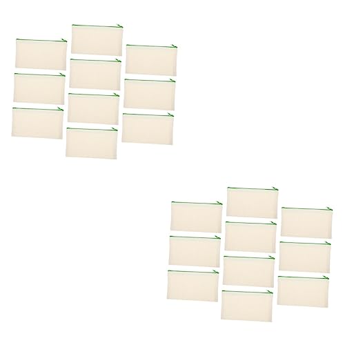 Uonlytech 2 Sätze Teiliges DIY Federmäppchen Aus Canvas Mit Reißverschluss Große Kapazität Handliche Kosmetiktasche Und Tragbare Stifteaufbewahrung Zum Bemalen Und Organisieren 10 Stück * 2 von Uonlytech