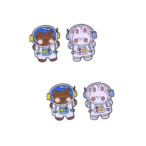Uonlytech 2 Sätze Teiliges Niedliche Astronaut Broschen Abzeichen Für Taschen Und Kleidung Cartoon Elemente Robust Und Detailreich Für Männer Und Frauen Perfektes 2 Stück * 2 von Uonlytech