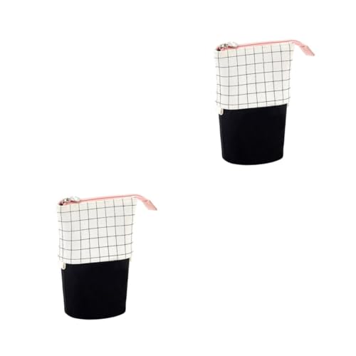 Uonlytech 2 Stck. Mäppchen Reise-Kosmetiktasche Mehrzweck-Stifttasche Reise-Make-up-Taschen schreibwaren Organizer Stift aufbewahrung Schreibwarenzubehör kreative stifttasche Segeltuch Weiß von Uonlytech
