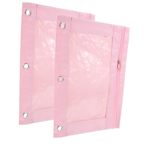 Uonlytech 2stücke Transparenter Bleistiftbeutel Mit Ringen Reißverschluss Mesh-Beutel Make-up-Tasche Organizer Für Schule Oder Büro Aus Segeltuch Praktisch Und Langlebig von Uonlytech