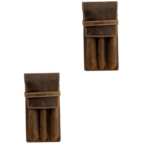Uonlytech 2 Stück Bleistiftkoffer -Stiftbox Beutel schützend Abdeckung Etui Stifttaschen Stift Schutzhülle Brunnenpenstfall Stifthülsen Stiftspeicher Crazy-Horse-Leder Kaffee Uonlytech 2 Stück Bleistiftkoffer -Stiftbox Beutel schützend Abdeckung Etui Stifttaschen Stift Schutzhülle Brunnenpenstfall Stifthülsen Stiftspeicher Crazy-Horse-Leder Kaffee von Uonlytech