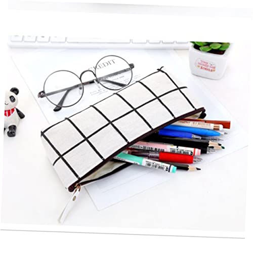 Uonlytech 2 Stück Canvas Federmäppchen Großvolumig Vielseitig Nutzbar als Stifteetui Kosmetiktasche und Münzbeutel aus Robustem Umweltfreundlichem Baumwoll Canvas mit Glattem Reißverschluss von Uonlytech