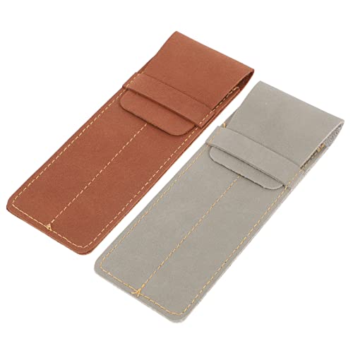 Uonlytech 2 Stück Etui Fall Schutz Füller Ärmel süße Federtasche doppelmäppchen federmäppchen federkästchen kalemlik stifttasche Federtaschen aus Leder Brunnenstiftbeutel Stifthaltertasche von Uonlytech