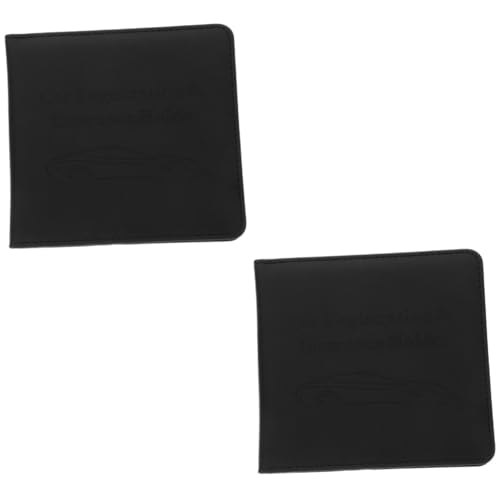 Uonlytech 2 Stück Führerscheinschutz Für Lizenz Anmeldung Schützend Abdeckung Autokartenhalter Registrierungsinhaber Versicherungskarteninhaber Kreditkarten Geldbörse Leder Schwarz von Uonlytech