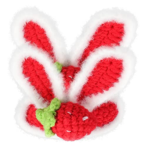 Uonlytech 2 Stück Gestrickte Haarspangen mit Hasenohren für Mädchen Lustige und Süße Haarclips für Partys und Besondere Anlässe von Uonlytech