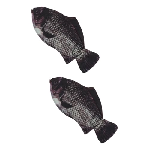 Uonlytech 2 Stück Multi Funktional Fischform Stifttasche Tragbare Kosmetiktasche Schreibwaren Organizer Hochwertige Waschbare Federmappe für Schule Büro von Uonlytech