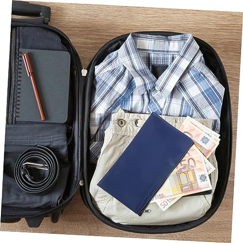 Uonlytech 2 Stück PU Leder Geldtasche Sichere Geldbörse mit Reißverschluss Multifunktionale Cash Bag für Banknoten und Dokumente Tragbar Modisch Praktisch für Haushalt und Business von Uonlytech