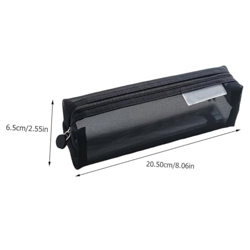 Uonlytech 2 Stück Teiliges Netz Mäppchen Leichter Stiftebeutel mit Reißverschluss Transparente Federtasche für Schüler Tragbare Aufbewahrung für Stifte Radiergummi und Kleine von Uonlytech