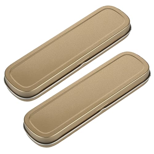 Uonlytech 2 Stück Teiliges Schüler Federmäppchen Blech Stifthalter für Füllfederhalter Kompakt und Tragbar Elegantes Design für Schreibwarenaufbewahrung von Uonlytech
