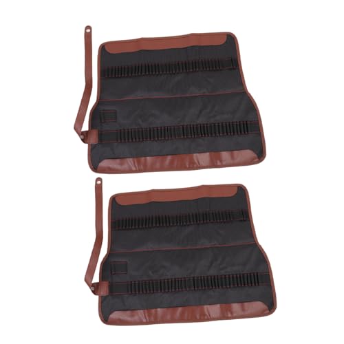 Uonlytech 2stücke Stiftetui Canvas Rollbare Bleistiftaufbewahrung Für Künstler Schülermäppchen Für Stifte Schwarz Für Schule Und Büro von Uonlytech