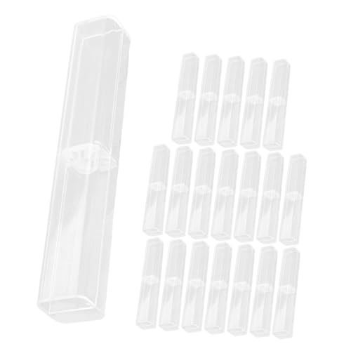 Uonlytech 20-teilige Boxen Transparentes Federmäppchen Und Machen Stiftverpackung Fall Etui Klares Federmäppchen Bleistift Selbst Stift -anzeigekoffer Kugelschreiberboxen PVC von Uonlytech