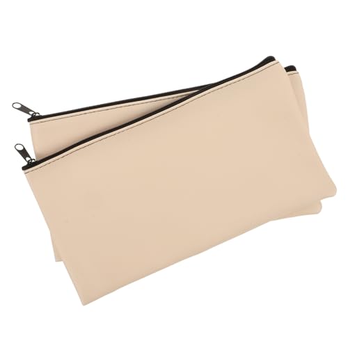 Uonlytech 2stücke Geldschein-Taschen Mit Reißverschluss Geldschein-Organizer Pu-Leder Großkapazitiver Bargeldbeutel Für Reisen Und Alltag von Uonlytech
