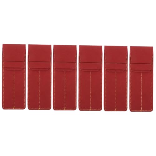 Uonlytech 3 Sätze Pu Leder Stiftetui Stift Halter Für Kugelschreiber Füller Und Bleistifte Für Ärzte Und Pflegekräfte Praktischer Organizer Weinrot 2 Stücke * 3 von Uonlytech