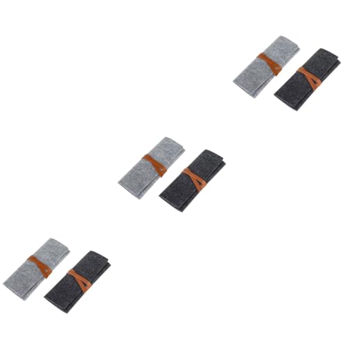 Uonlytech 3 Sätze Roll Up Filz Stiftehalter Federmäppchen Organizer Für Schulbedarf Faltbare Aufbewahrungstasche Dunkelgrau Hellgrau Für Schüler Und Reisen 2 Stück * 3 von Uonlytech