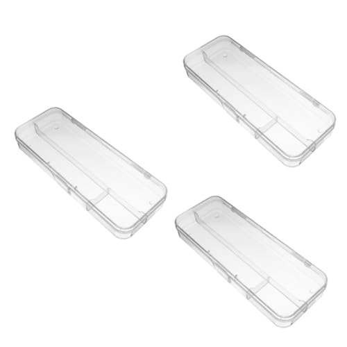 Uonlytech 3 Stück Mäppchen Fall Schwarzes Bleistiftkoffer Kunst Organisatoren Schreibtisch Bleistift-Organizer Aufbewahrung Von Buntstiften Ästhetisch Übersichtlicher Büroorganisator Plastik von Uonlytech