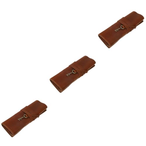 Uonlytech 3 Stück Stift Vorhangstiftbeutel Kind Wickeln Netter Bleistiftbeutel tragbar bleistifte Aufbewahrungstasche für Schreibwaren Schulstiftbeutel Federmäppchen Crazy-Horse-Leder Uonlytech 3 Stück Stift Vorhangstiftbeutel Kind Wickeln Netter Bleistiftbeutel tragbar bleistifte Aufbewahrungstasche für Schreibwaren Schulstiftbeutel Federmäppchen Crazy-Horse-Leder von Uonlytech