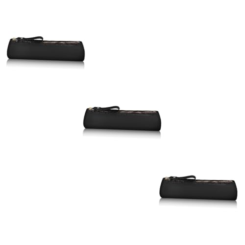 Uonlytech 3 Stück Stiftspeicherbeutel kleine Bleistifttasche Etui tragbare Schreibwarentasche Reisen schlank Tasche für Federmäppchen kleines Federmäppchen Bleistiftbeutel klein Leder von Uonlytech