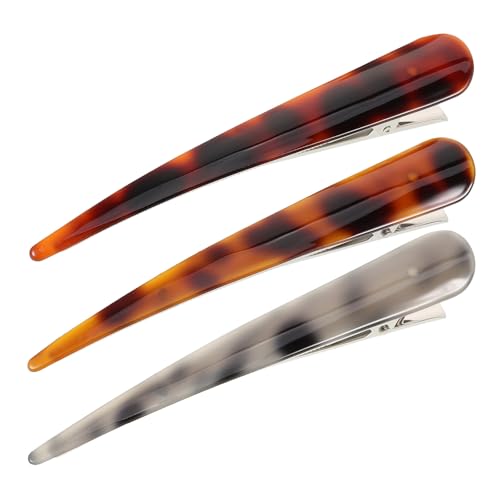 Uonlytech Entenschnabel-Clip Haarklemmen Damen Alligator Haarspangen 3Pcs Schildkr?te Shell Haar Clips Entenschnabel Haar Clip Vintage Haar Clip für Entenschnabel Haarspange Clip von Uonlytech