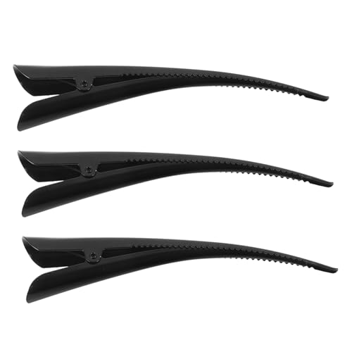 Uonlytech 3stücke Entenschnabel Haarklammern Metall Rutschfeste Haarspangen Für Und Mädchen Haarzubehör Für Stylische Frisuren Schwarz von Uonlytech