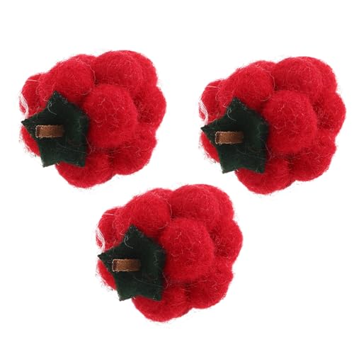 Uonlytech 3stücke Filz Trauben Cartoon Haarnadel Entzückendes Plüschhaarspange Filzhandwerk Zum Basteln Diy-material von Uonlytech