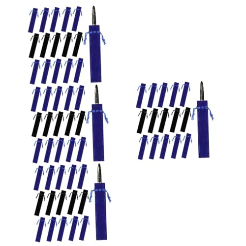 Uonlytech 4 Sätze Stiftetui Zugband Stift Aus Blaue Schwarze Stiftbeutel Für Stifte Kleinigkeiten Und Zubehör Leicht Und Tragbar Optimal 50 Stück * 4 von Uonlytech