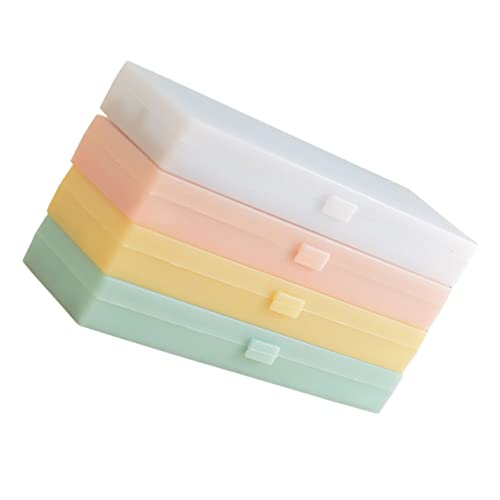 Uonlytech 4 Stück Teiliges Transparente Frosted Federmäppchen Stiftebox für Große Kapazität Einfache Handhabung DIY Design Stilvolle Aufbewahrung für Schreibwaren von Uonlytech